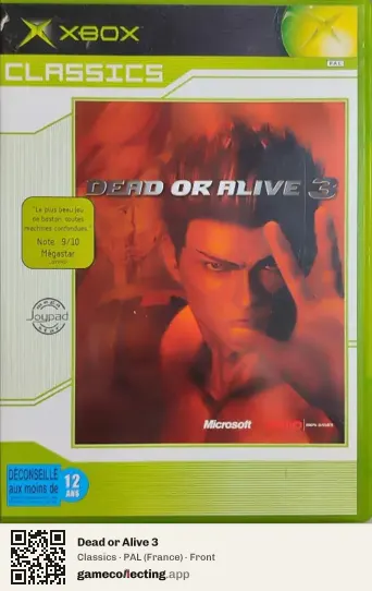 Dead or Alive 3 Xbox, France box front