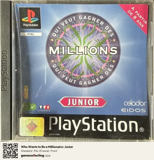Who Wants to Be a Millionaire: Junior PlayStation, France box front