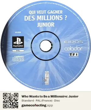 Who Wants to Be a Millionaire: Junior PlayStation, PAL disc