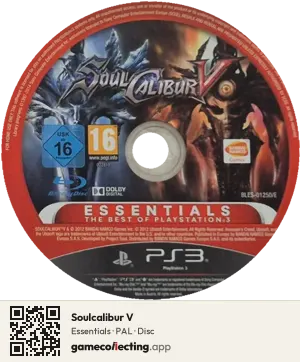 Soulcalibur V PlayStation 3, PAL disc