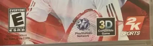 Top Spin 4, the ESRB box on its front