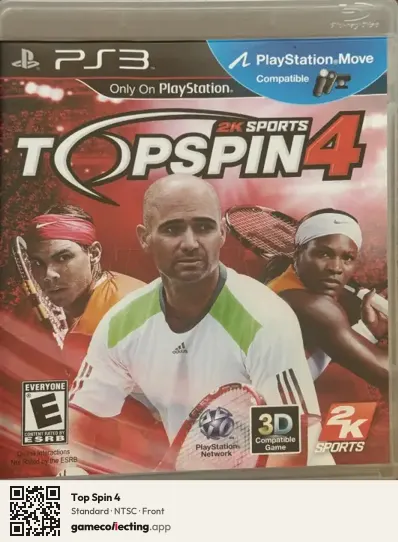 Top Spin 4 PlayStation 3, NTSC box front