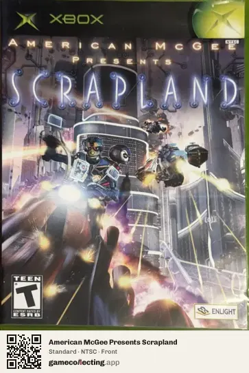 American McGee Presents Scrapland Xbox, NTSC box front