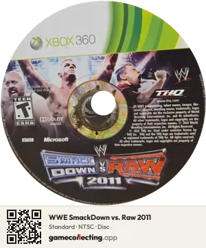 WWE SmackDown vs. Raw 2011 Xbox 360, NTSC disc