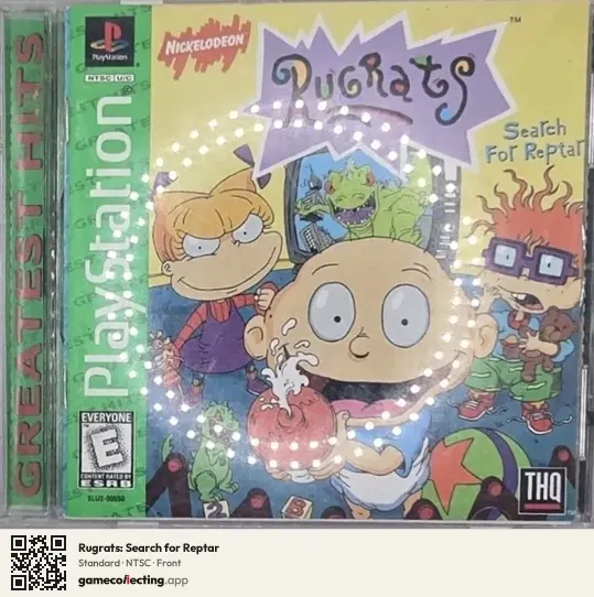 Rugrats: Search for Reptar PlayStation, NTSC box front