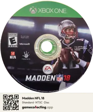 Madden NFL 18 Xbox One, NTSC disc