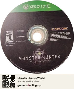 Monster Hunter: World Xbox One, NTSC disc