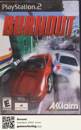 Burnout PlayStation 2, NTSC box front