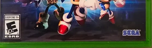 Sonic Forces, the ESRB box on its front