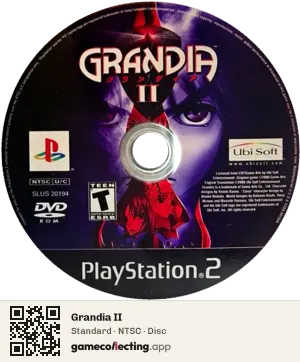 Grandia II PlayStation 2, NTSC disc