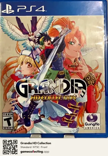 Grandia HD Collection PlayStation 4, NTSC box front