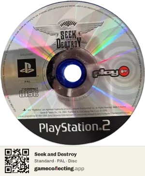 Seek and Destroy PlayStation 2, PAL disc