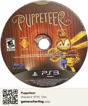 Puppeteer PlayStation 3, NTSC disc