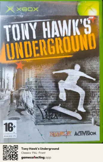 Tony Hawk's Underground Xbox, PAL box front