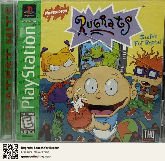 Rugrats: Search for Reptar PlayStation, NTSC box front