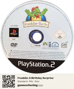 Franklin: A Birthday Surprise PlayStation 2, PAL disc