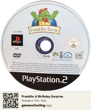 Franklin: A Birthday Surprise PlayStation 2, PAL disc