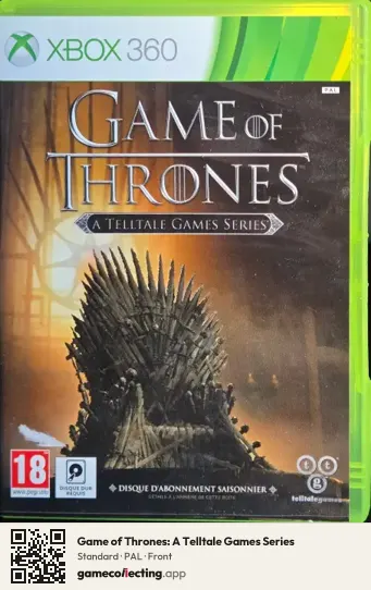 Game of Thrones: A Telltale Games Series Xbox 360, PAL box front