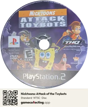 Nicktoons: Attack of the Toybots PlayStation 2, NTSC disc