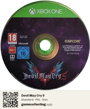 Devil May Cry 5 Xbox One, PAL disc