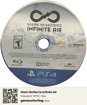 Mark McMorris Infinite Air PlayStation 4, NTSC disc