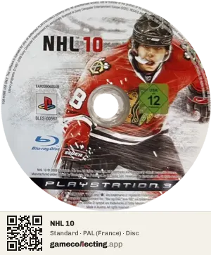 NHL 10 PlayStation 3, PAL disc
