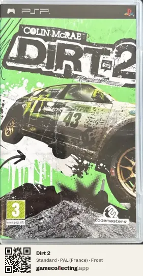 Dirt 2 PlayStation Portable, France box front