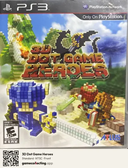 3D Dot Game Heroes PlayStation 3, NTSC box front
