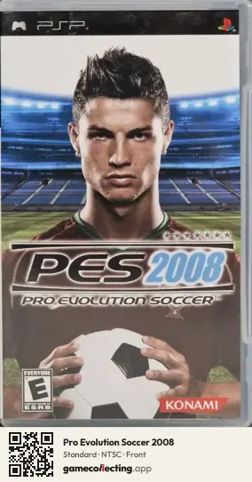 Pro Evolution Soccer 2008 PlayStation Portable, NTSC box front