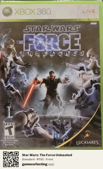 Star Wars: The Force Unleashed Xbox 360, NTSC box front