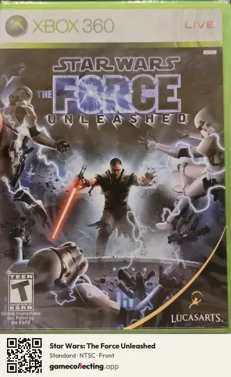 Star Wars: The Force Unleashed Xbox 360, NTSC box front