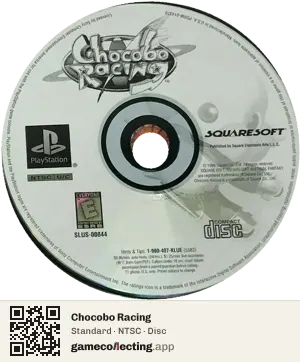 Chocobo Racing PlayStation, NTSC disc