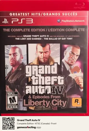 Grand Theft Auto IV PlayStation 3, Canada box front