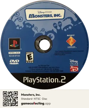 Monsters, Inc. PlayStation 2, NTSC disc