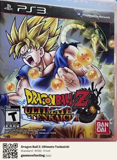 Dragon Ball Z: Ultimate Tenkaichi PlayStation 3, NTSC box front