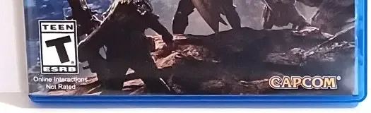 Monster Hunter: World, the ESRB box on its front