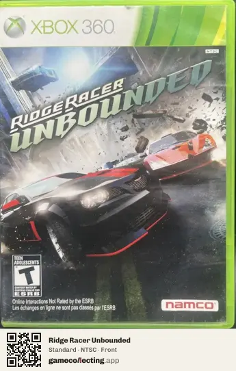 Ridge Racer Unbounded Xbox 360, NTSC box front