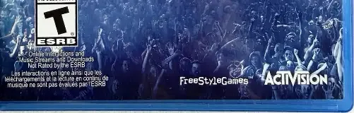 Guitar Hero Live, the ESRB box on its front