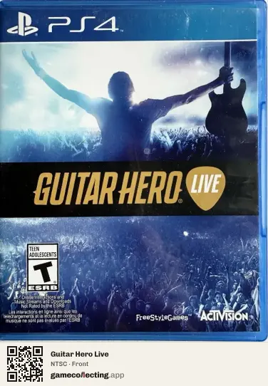 Guitar Hero Live PlayStation 4, NTSC box front