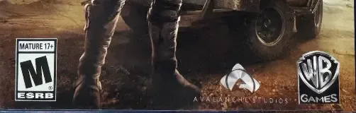 Mad Max, the ESRB box on its front