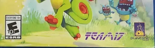 Yooka-Laylee, the ESRB box on its front