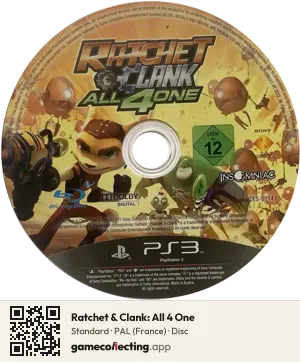 Ratchet & Clank: All 4 One PlayStation 3, PAL disc