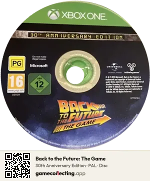 Back to the Future: The Game Xbox One, PAL disc