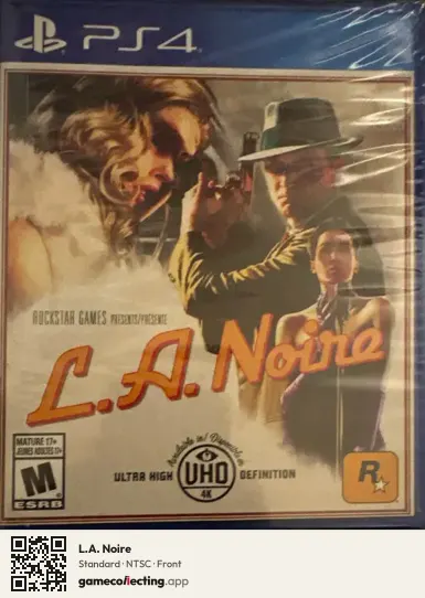 L.A. Noire PlayStation 4, NTSC box front
