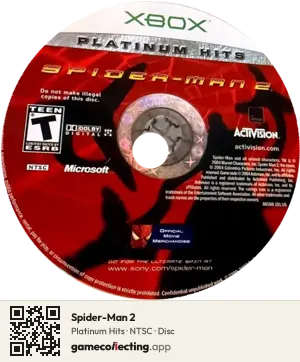 Spider-Man 2 Xbox, NTSC disc