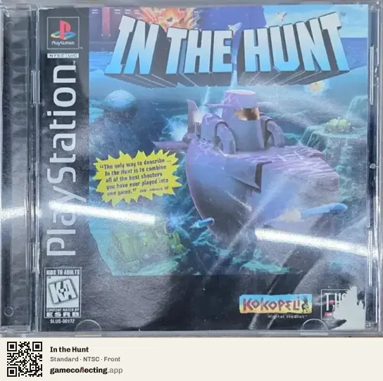 In the Hunt PlayStation, NTSC box front