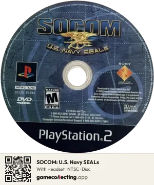 SOCOM: U.S. Navy SEALs PlayStation 2, NTSC disc