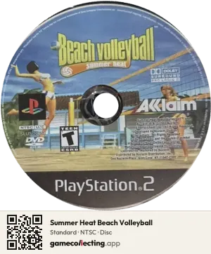 Summer Heat Beach Volleyball PlayStation 2, NTSC disc