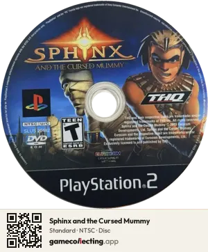 Sphinx and the Cursed Mummy PlayStation 2, NTSC disc