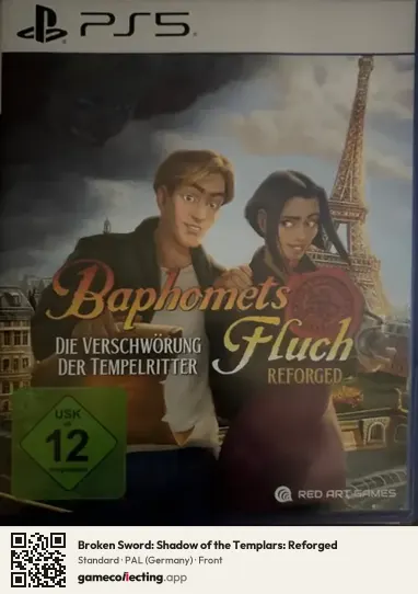 Broken Sword: Shadow of the Templars: Reforged PlayStation 5, Germany box front